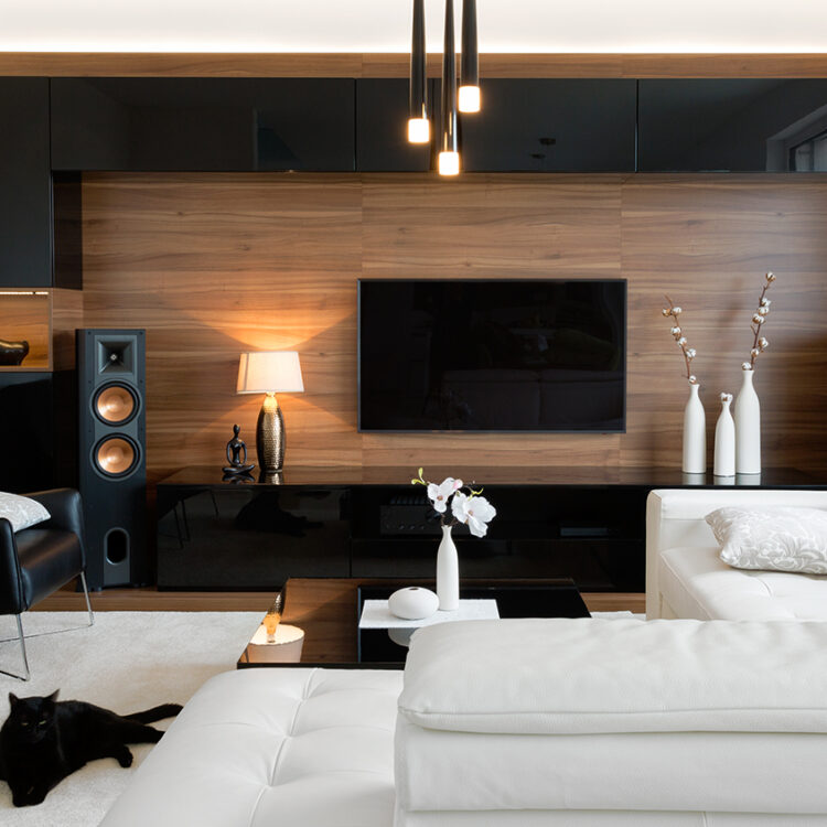Modern living room interior of real home